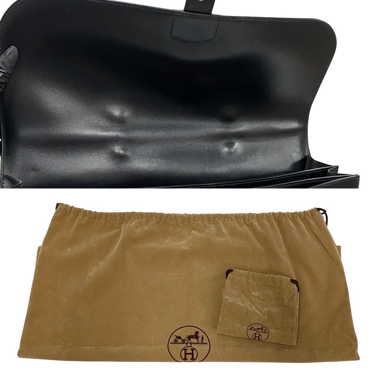 Hermes Hermes Handbag Black Leather Size ONE SIZE - 9 Thumbnail