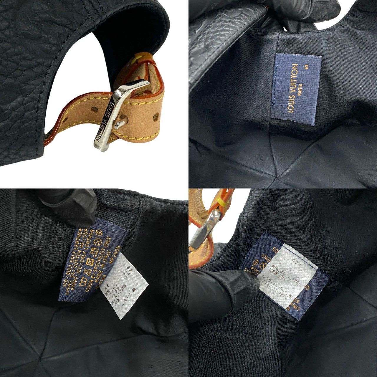 Louis Vuitton Louis Vuitton Hat Black Leather Size ONE SIZE - 2 Thumbnail