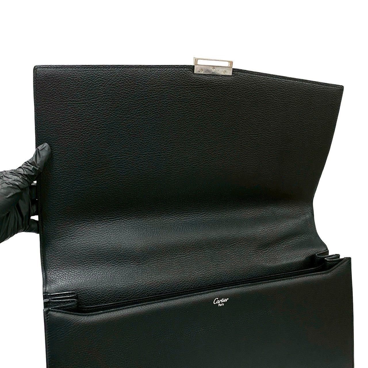 Cartier Cartier Handbag Black Leather Size ONE SIZE - 8 Thumbnail
