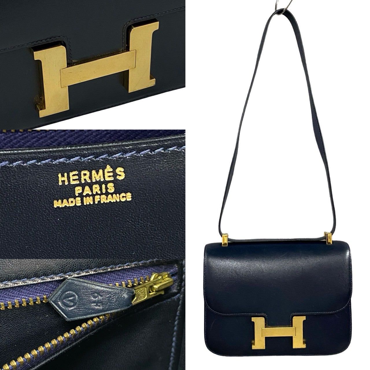 Hermes Hermes Shoulder Bag Blue Leather Size ONE SIZE - 3 Thumbnail
