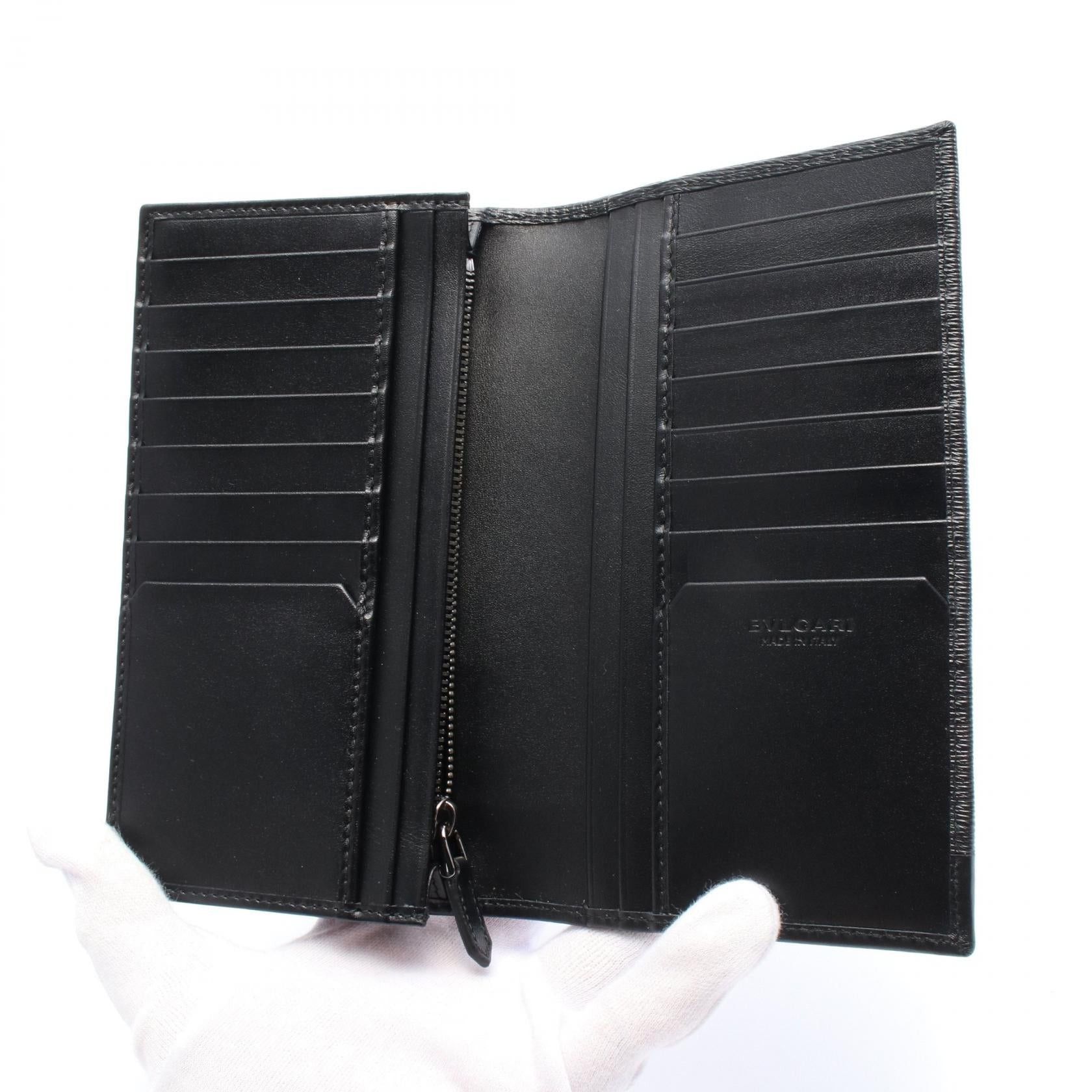 Bvlgari Bvlgari Serpenti Scalie Man Bi-Fold Long Wallet Leather Black Size ONE SIZE - 3 Thumbnail