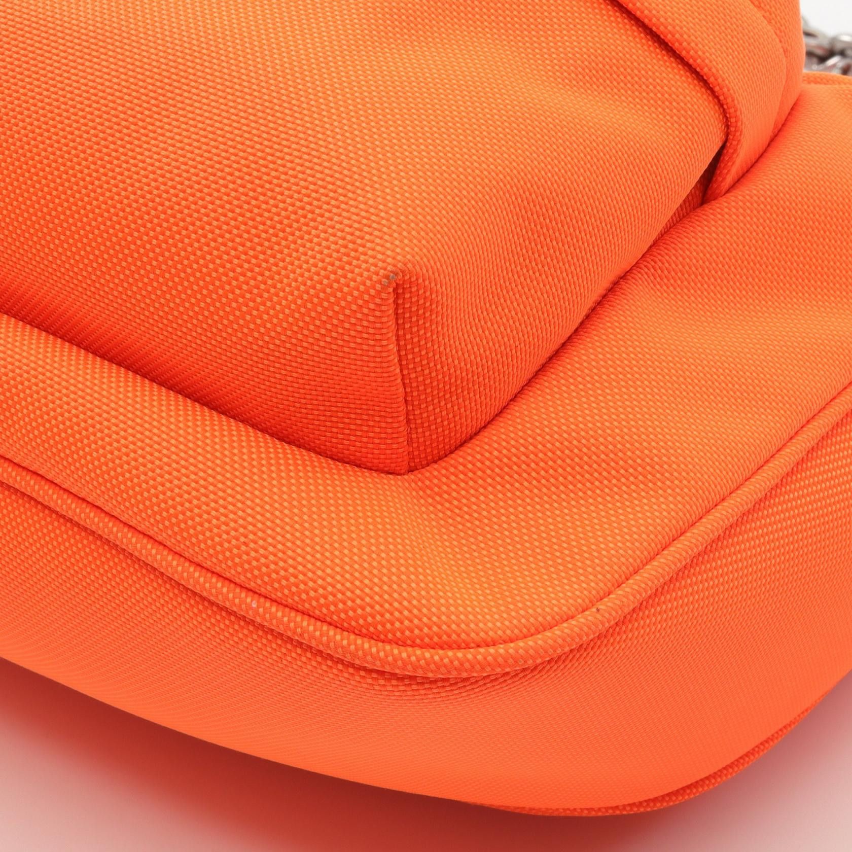 Balenciaga Balenciaga Raver Labor Medium Chain Shoulder Bag Canvas Orange Size ONE SIZE - 5 Thumbnail