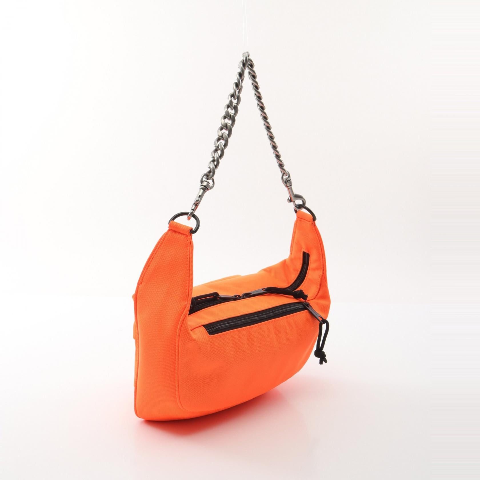Balenciaga Balenciaga Raver Labor Medium Chain Shoulder Bag Canvas Orange Size ONE SIZE - 2 Thumbnail