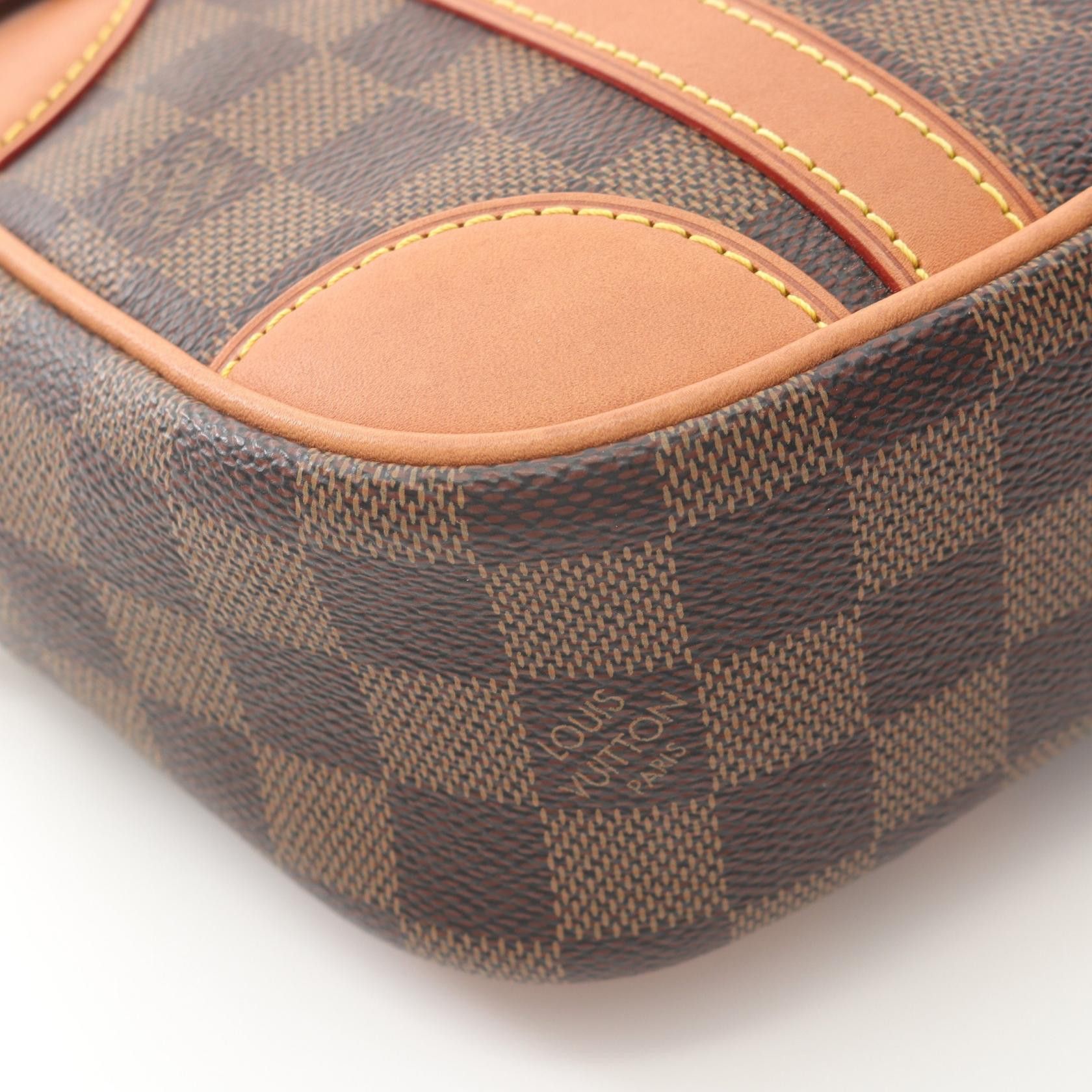 Louis Vuitton Louis Vuitton Valise Souple Bb Damier Ebene Chain Handbag Leather Brown Size ONE SIZE - 8 Thumbnail