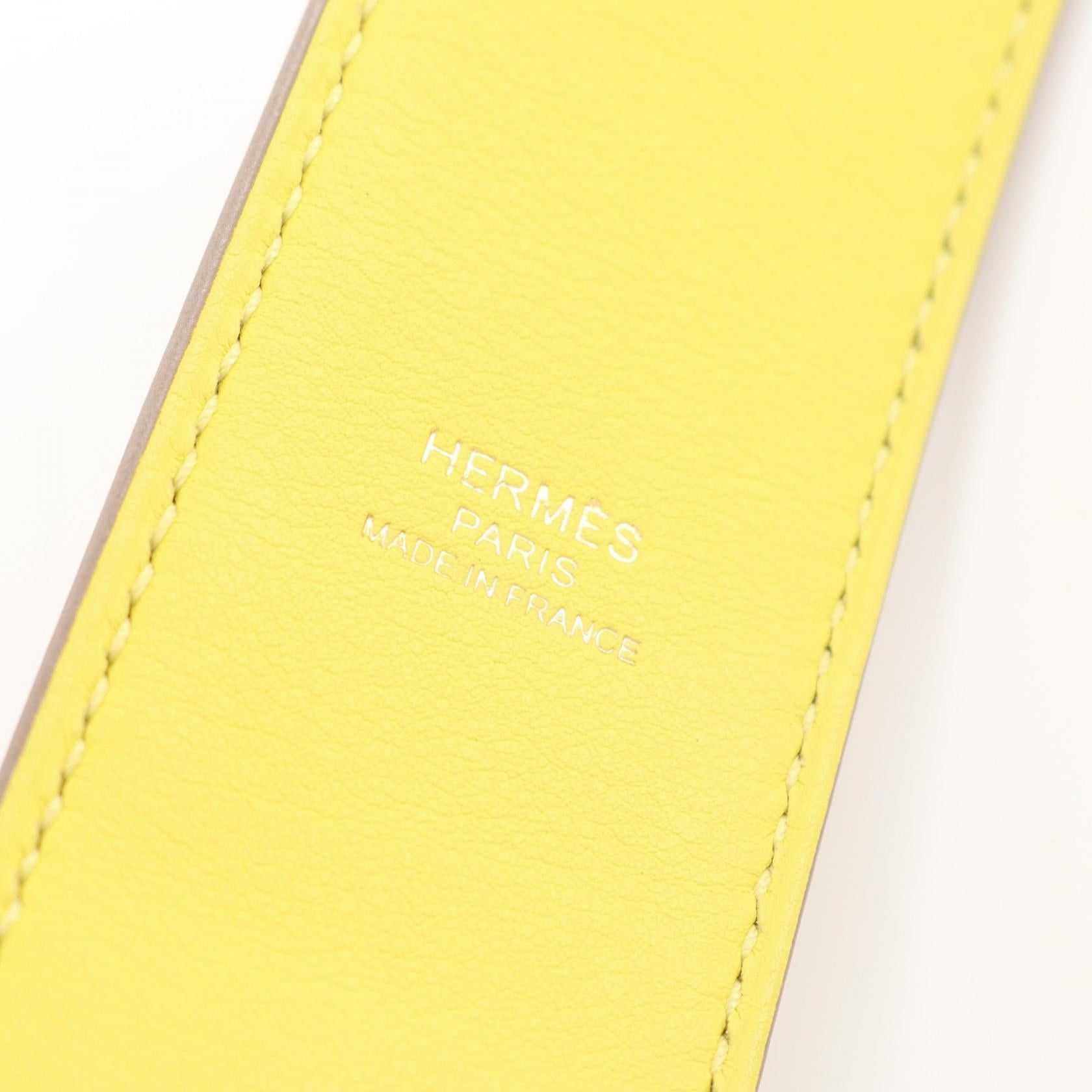 Hermes Hermes Sangron Lime Mauve Sylvestre Nata Cuible Shoulder Strap Veau Epsom Swift Yellow Multicolor Gold Hardware B Stamp Size ONE SIZE - 4 Thumbnail
