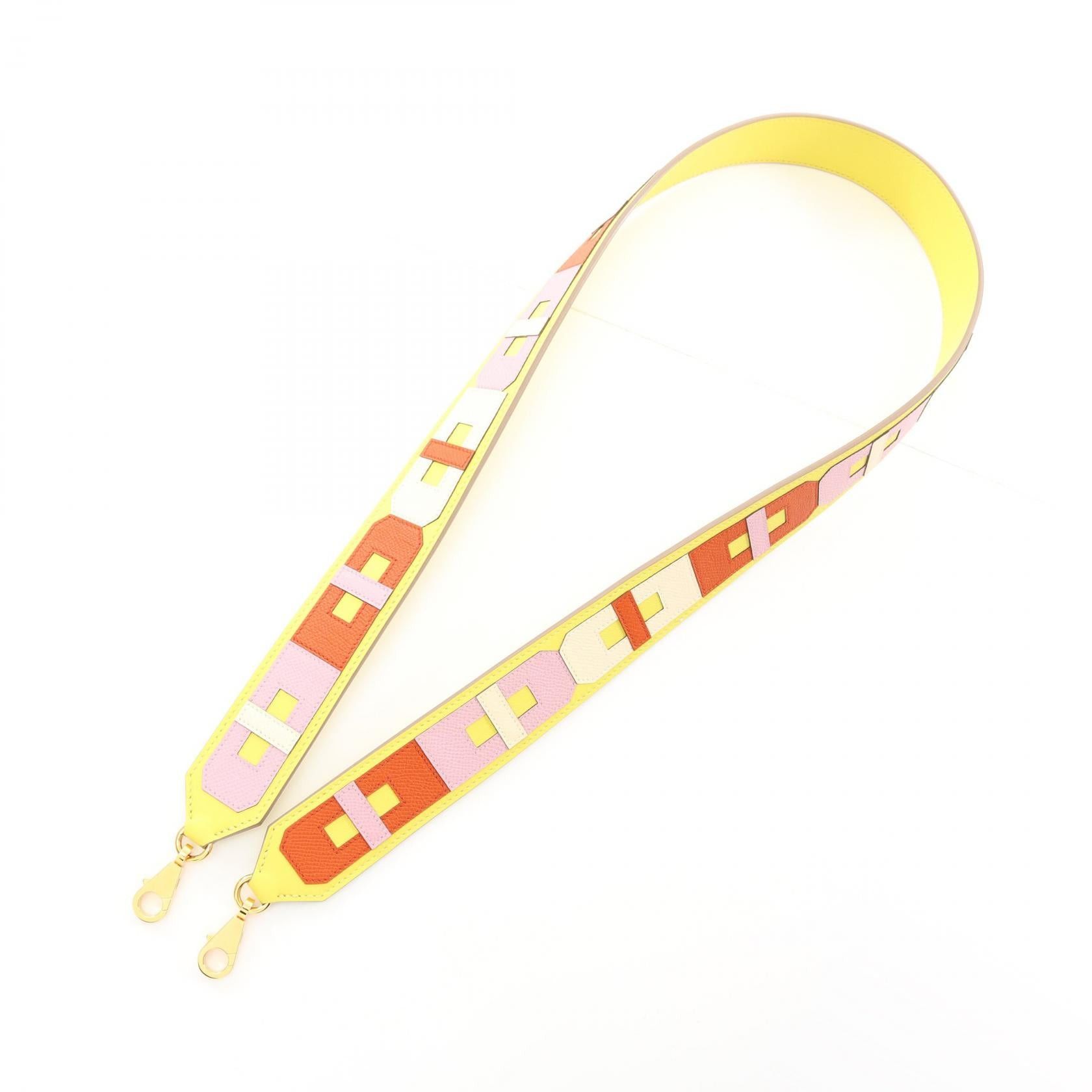 Hermes Hermes Sangron Lime Mauve Sylvestre Nata Cuible Shoulder Strap Veau Epsom Swift Yellow Multicolor Gold Hardware B Stamp Size ONE SIZE - 2 Thumbnail