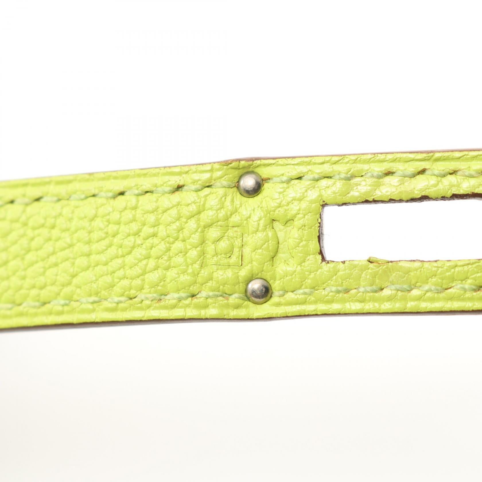 Hermes Hermes Kelly Wallet Apple Green Trifold Long Chevre Yellow-Green Silver Hardware Stamp Size ONE SIZE - 5 Thumbnail