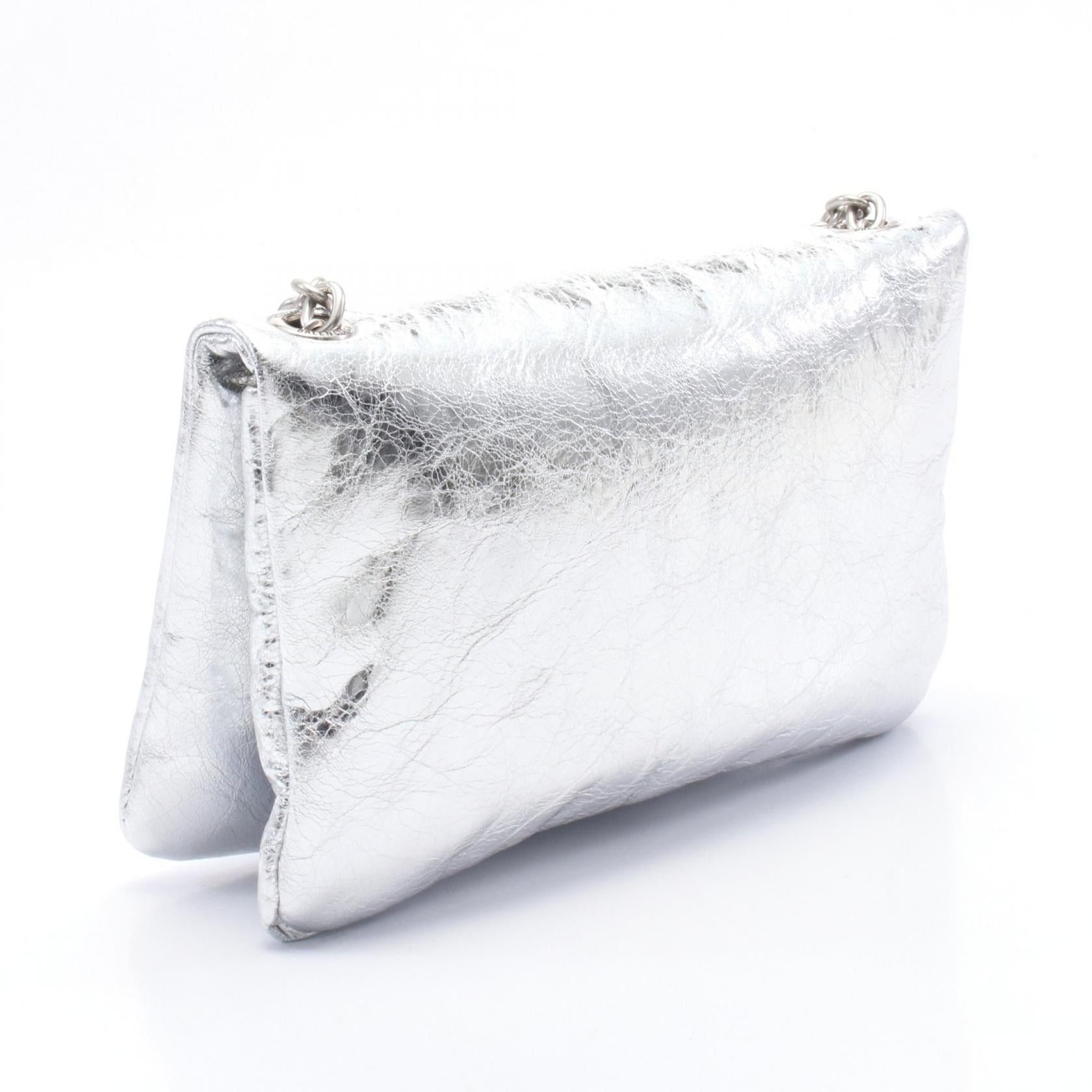 Balenciaga Balenciaga Monaco Nano Bag Metallized Shoulder Leather Silver Size ONE SIZE - 2 Thumbnail