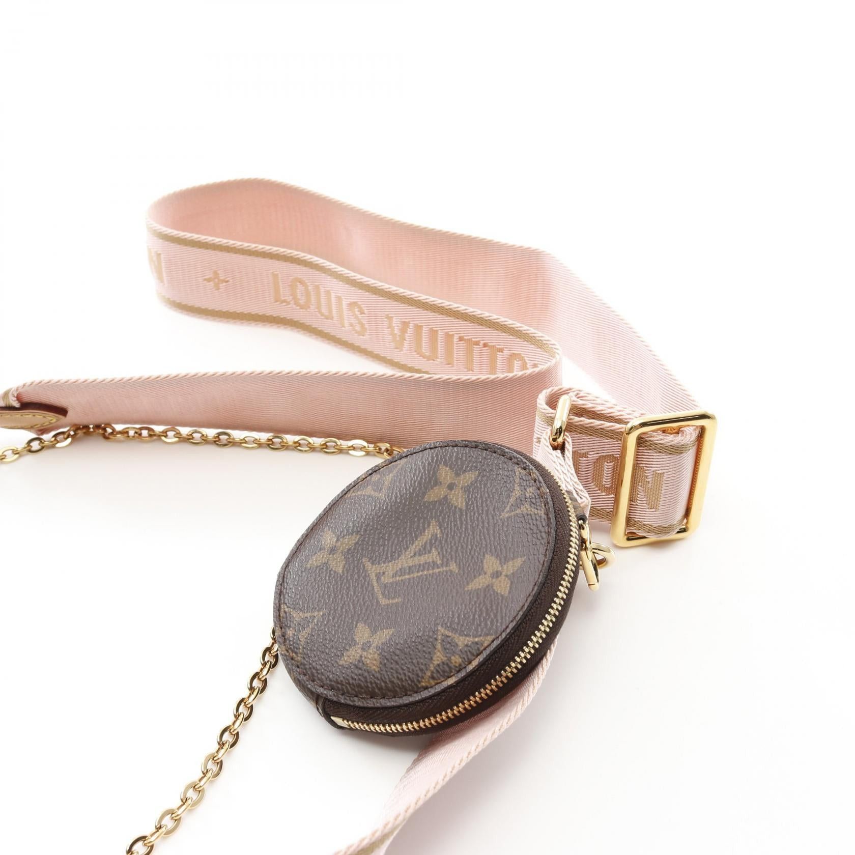 Louis Vuitton Louis Vuitton Multy Pochette Accessoires Monogram Rose Claire Shoulder Bag Leather Brown Pink Size ONE SIZE - 7 Thumbnail