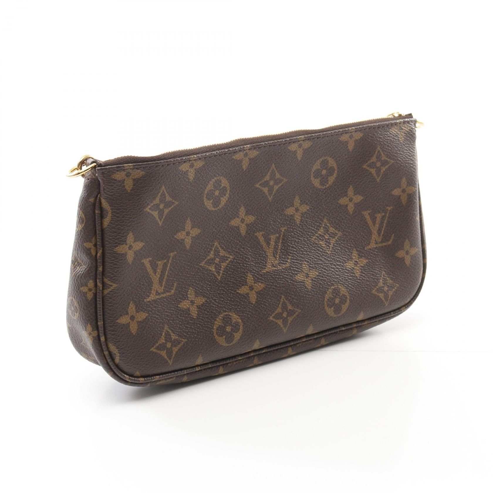 Louis Vuitton Louis Vuitton Multy Pochette Accessoires Monogram Rose Claire Shoulder Bag Leather Brown Pink Size ONE SIZE - 2 Thumbnail