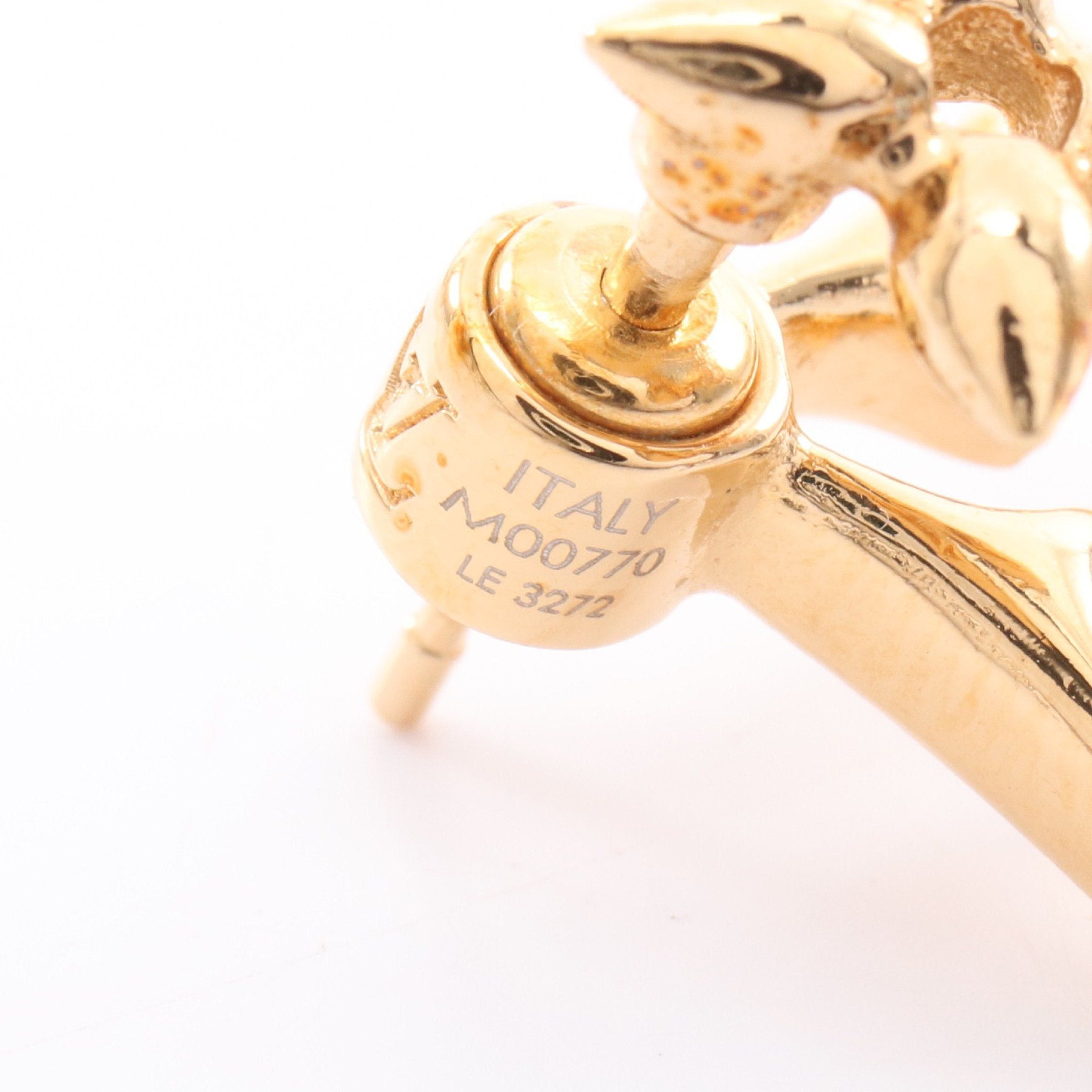 Louis Vuitton Louis Vuitton Bookle Dreille Puss Lv Flowergram Earrings Gp Gold Size ONE SIZE - 4 Thumbnail