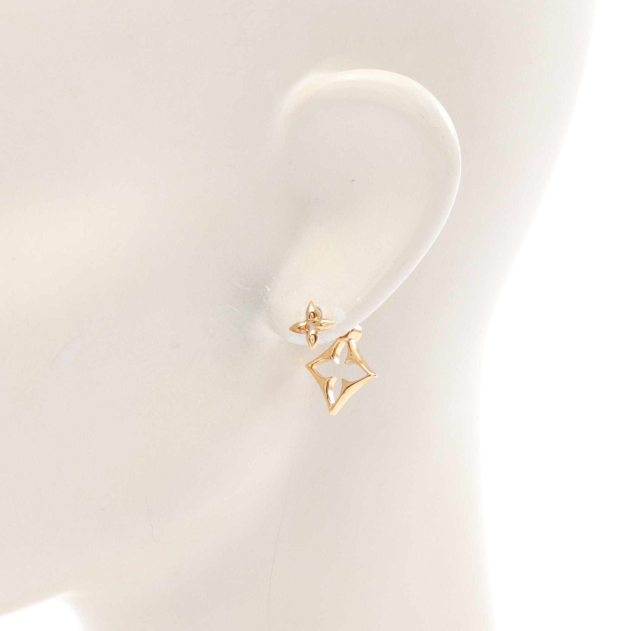 Louis Vuitton Louis Vuitton Bookle Dreille Puss Lv Flowergram Earrings Gp Gold Size ONE SIZE - 5 Thumbnail