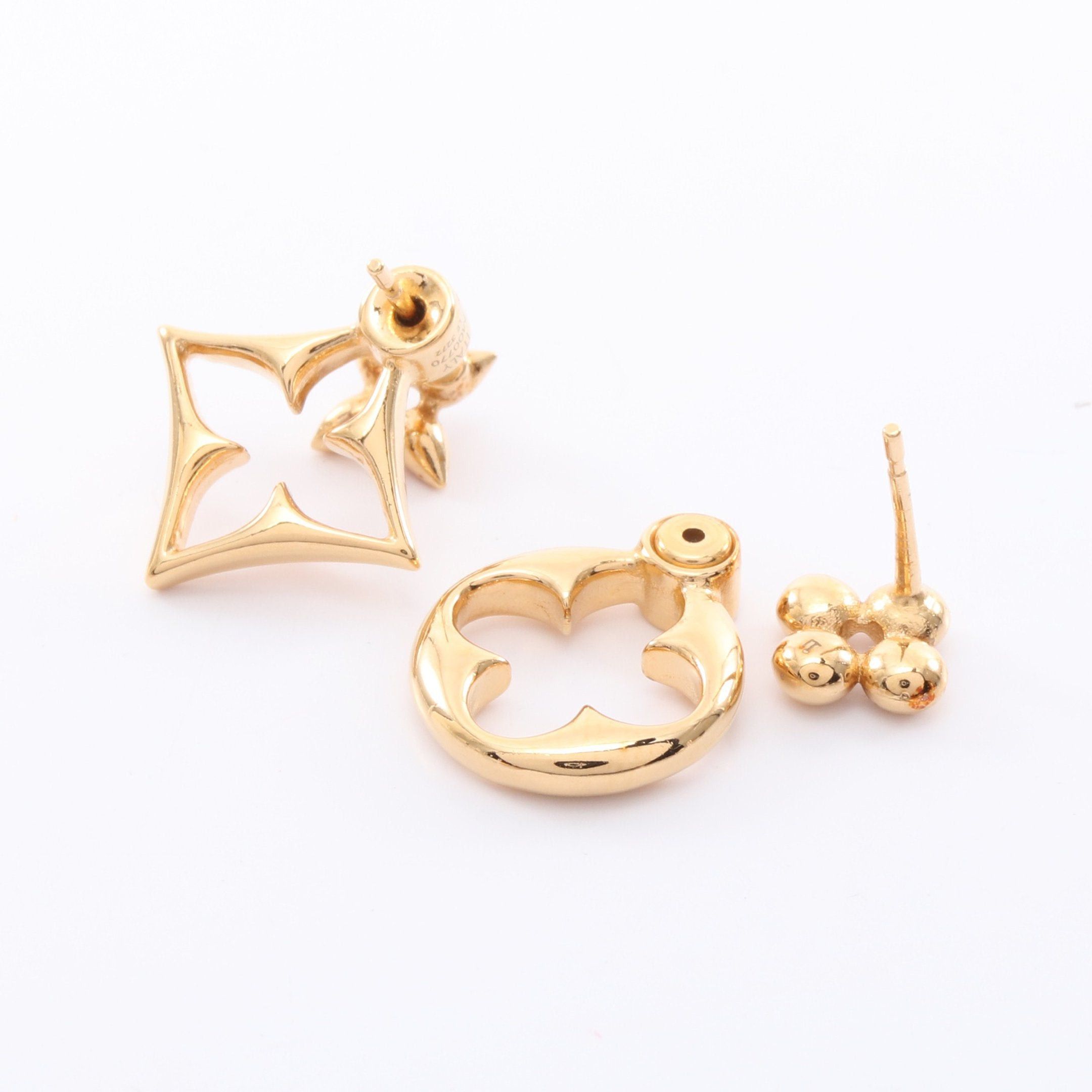 Louis Vuitton Louis Vuitton Bookle Dreille Puss Lv Flowergram Earrings Gp Gold Size ONE SIZE - 2 Thumbnail