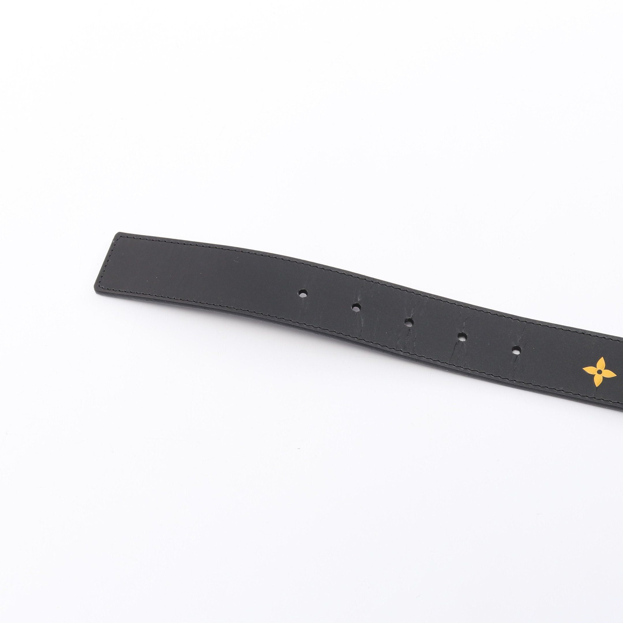 Louis Vuitton Louis Vuitton Ceinture Lv New Wave Belt Leather Black Multicolor Gold Hardware Size ONE SIZE - 3 Thumbnail