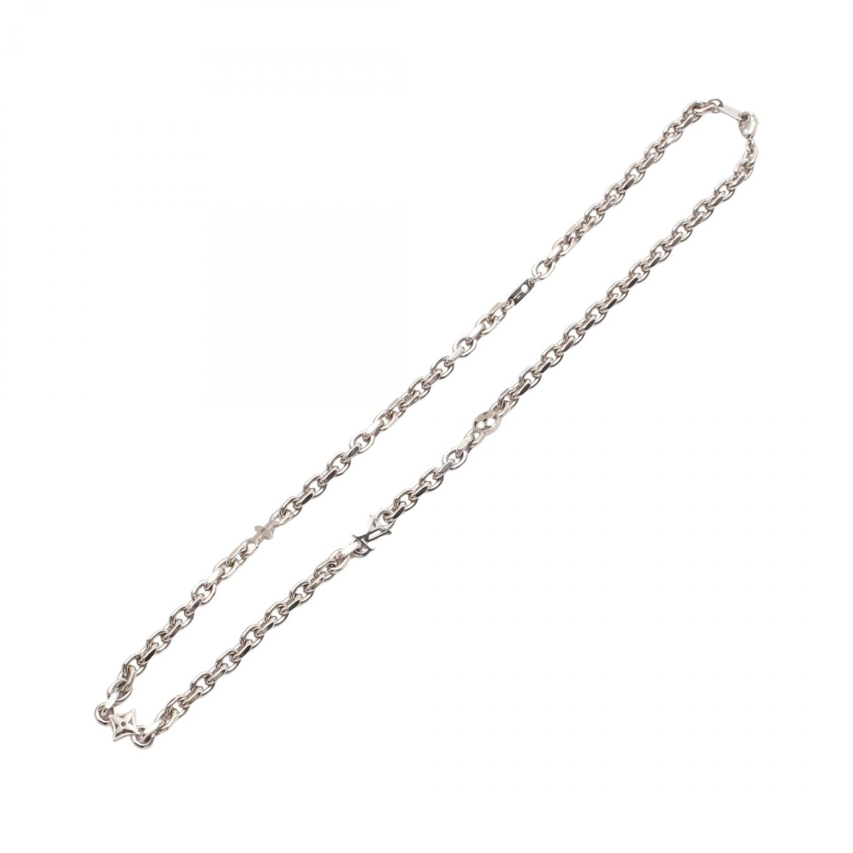 Louis Vuitton Louis Vuitton Lv Cable Necklace Silver Size ONE SIZE - 2 Thumbnail