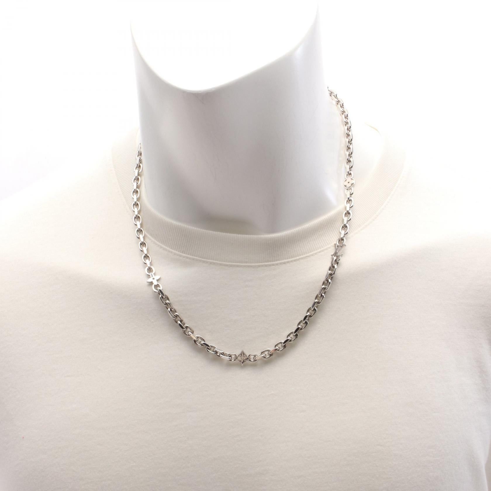 Louis Vuitton Louis Vuitton Lv Cable Necklace Silver Size ONE SIZE - 5 Thumbnail