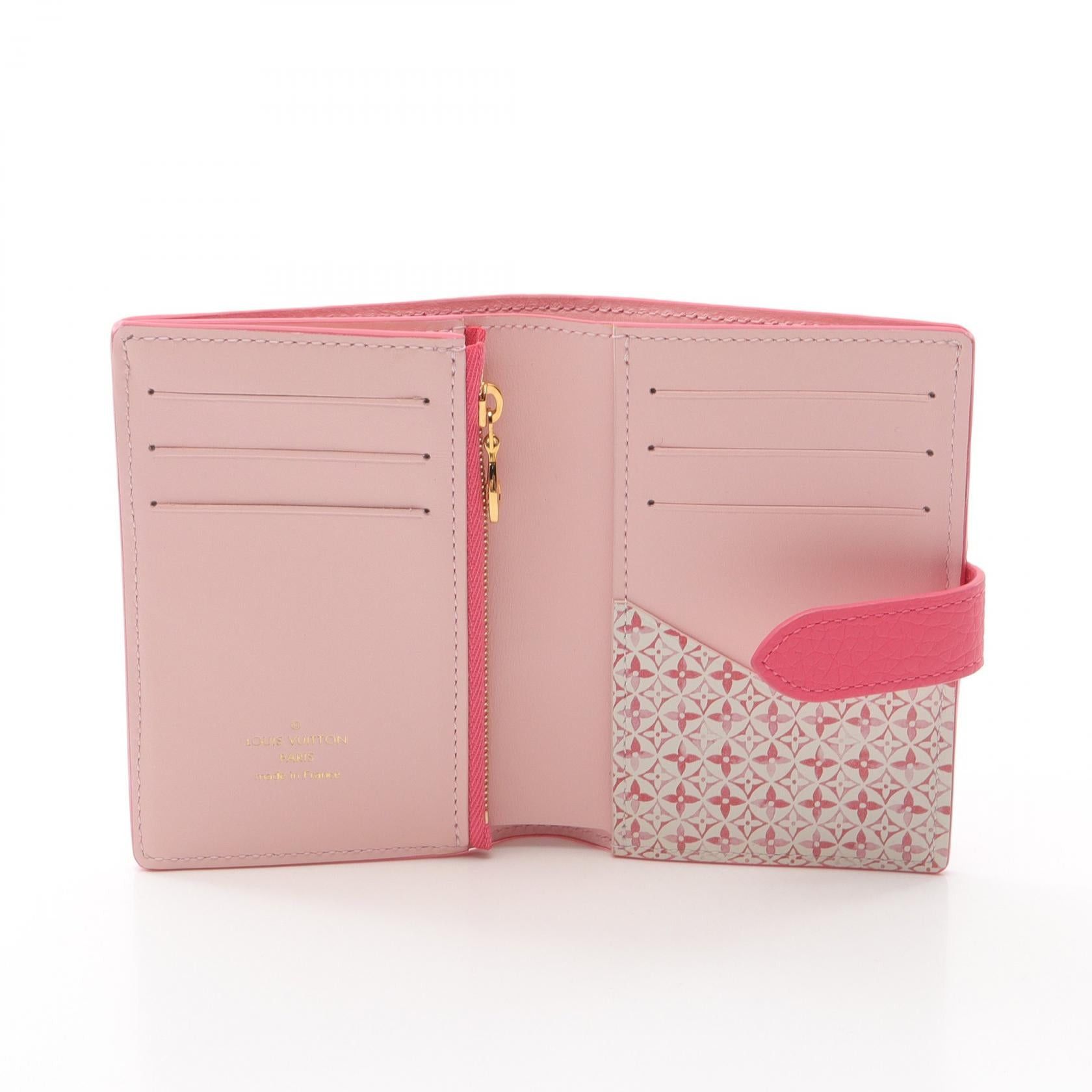 Louis Vuitton Louis Vuitton Lv Vertical Cp Wallet Bi-Fold Leather Pink Size ONE SIZE - 3 Thumbnail