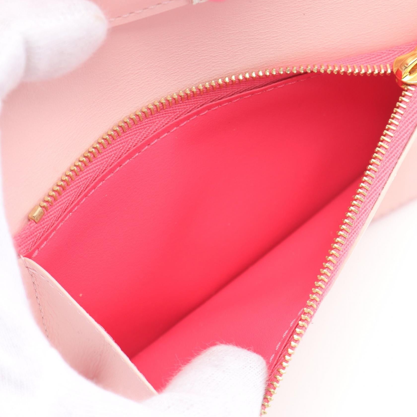 Louis Vuitton Louis Vuitton Lv Vertical Cp Wallet Bi-Fold Leather Pink Size ONE SIZE - 5 Thumbnail