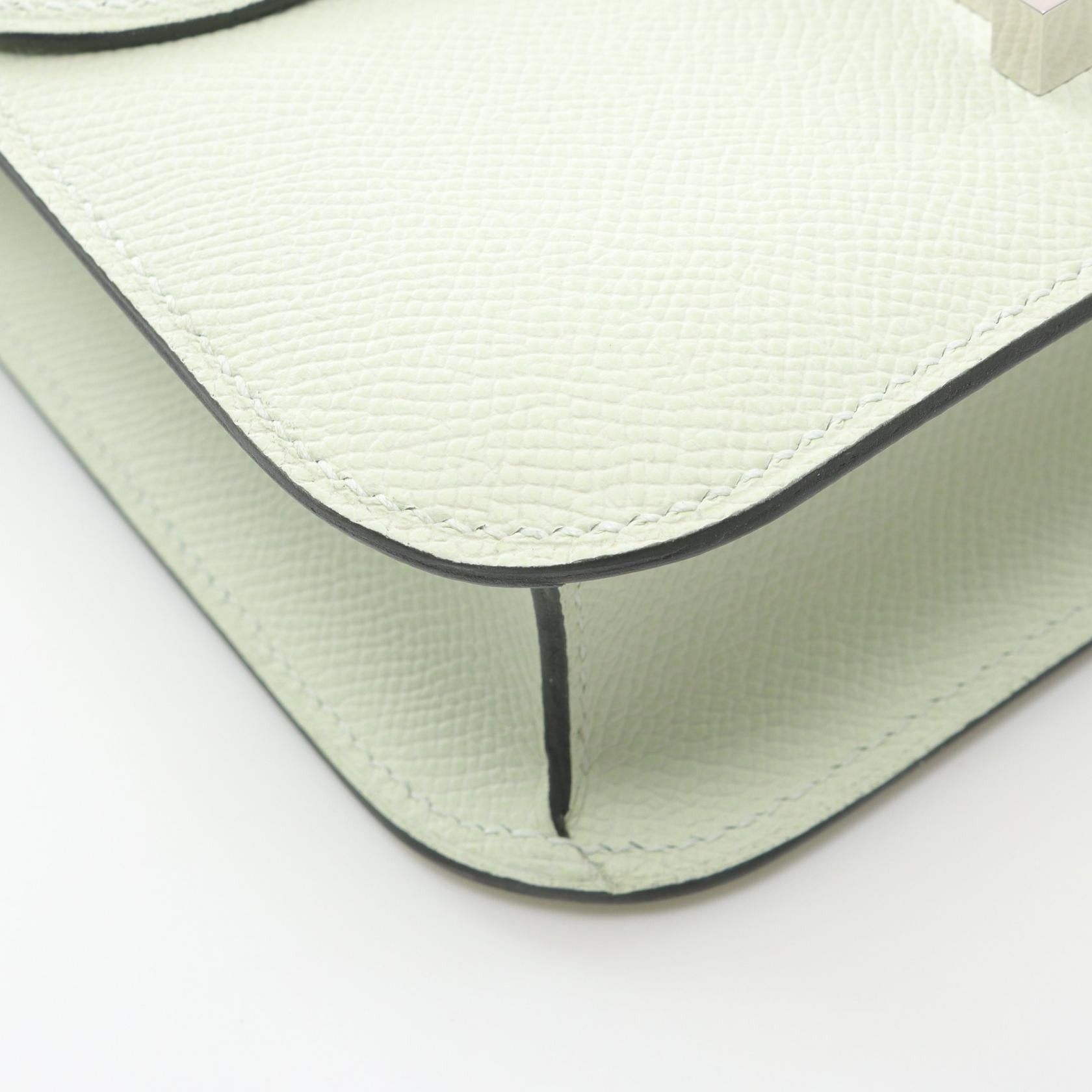 Hermes Hermes Constance One 24 Vert Fizz Shoulder Bag Veau Epsom Light Green Silver Hardware U Stamp Size ONE SIZE - 6 Thumbnail