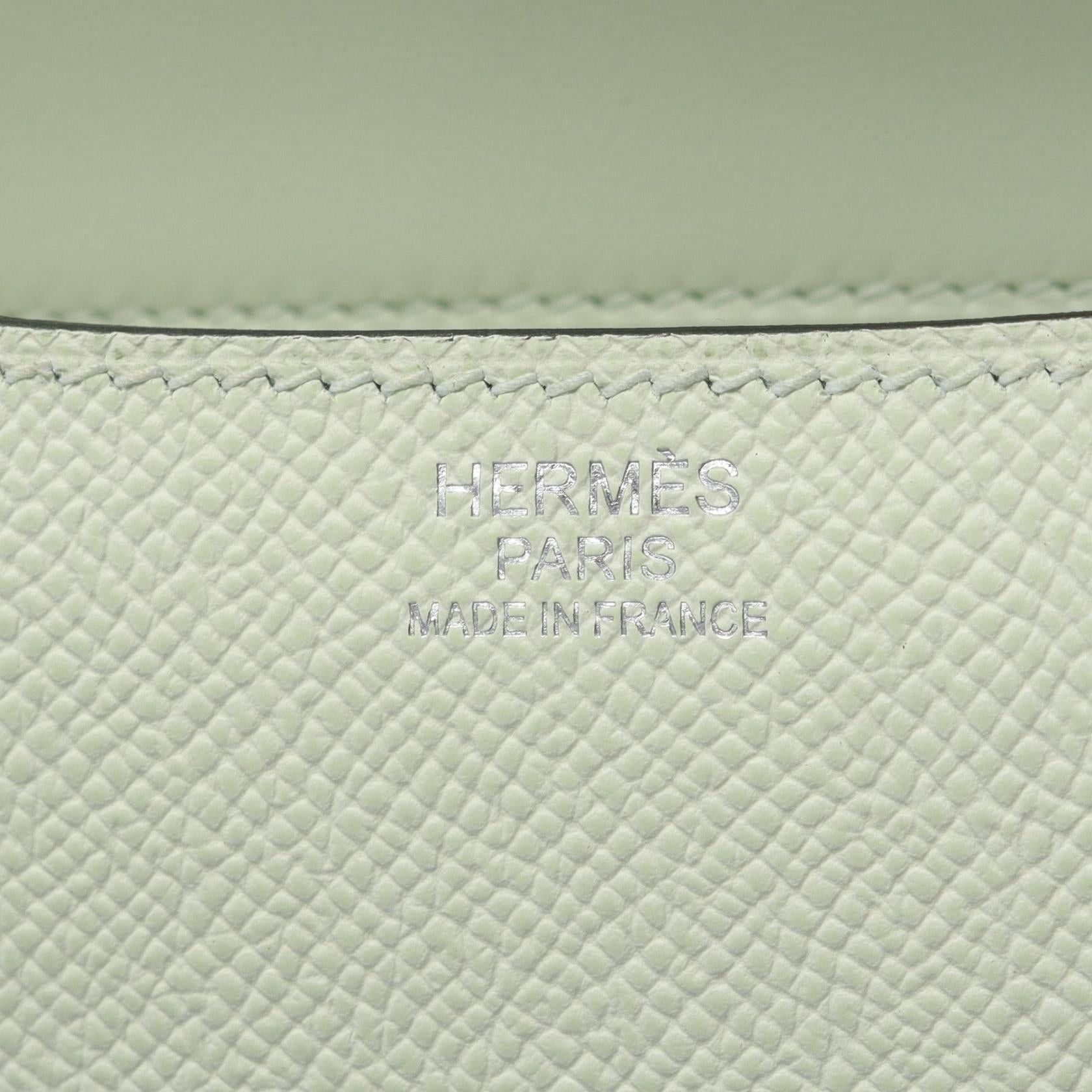 Hermes Hermes Constance One 24 Vert Fizz Shoulder Bag Veau Epsom Light Green Silver Hardware U Stamp Size ONE SIZE - 4 Thumbnail