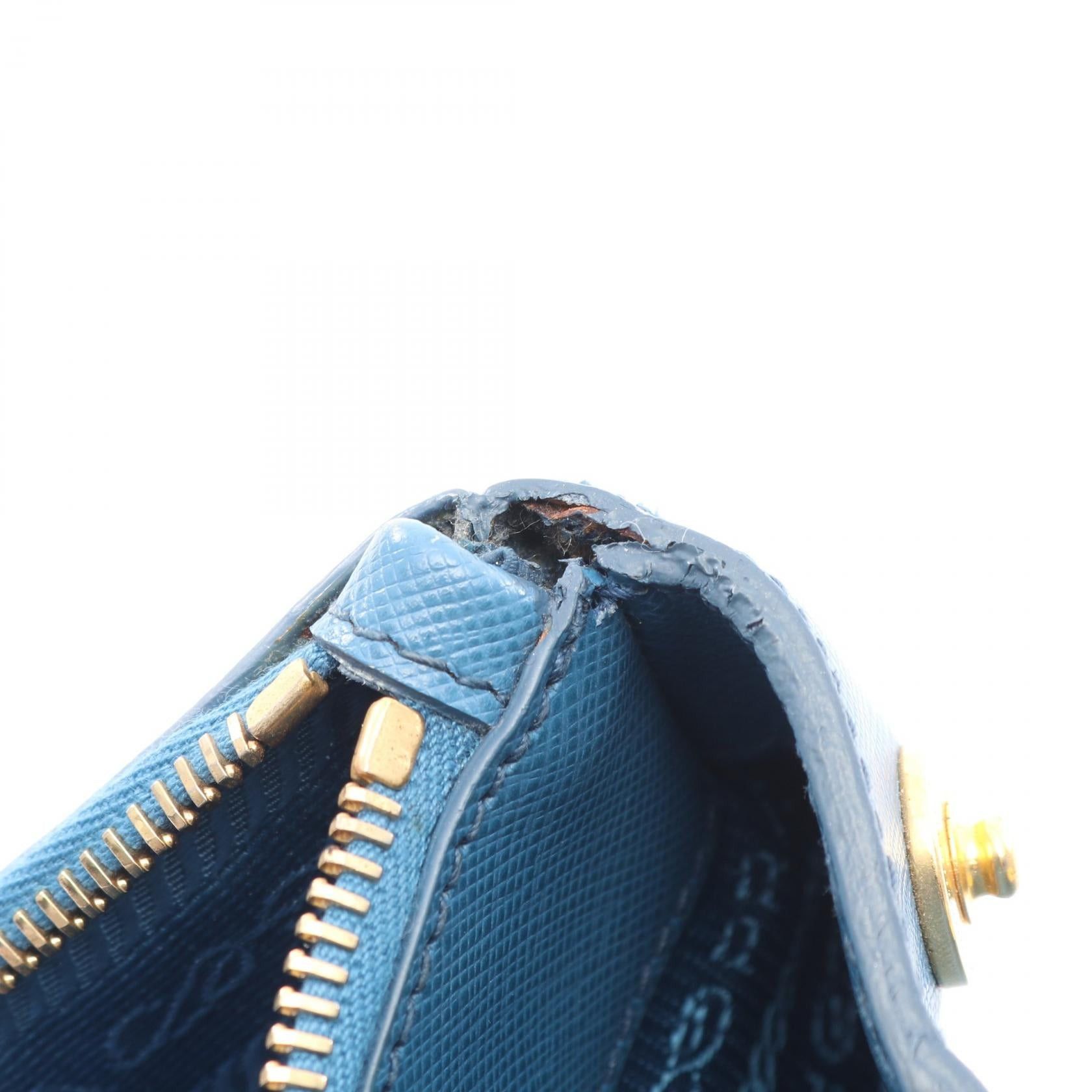 Prada Prada Saffiano Lux Galleria Handbag Tote Bag Leather Blue Size ONE SIZE - 11 Thumbnail