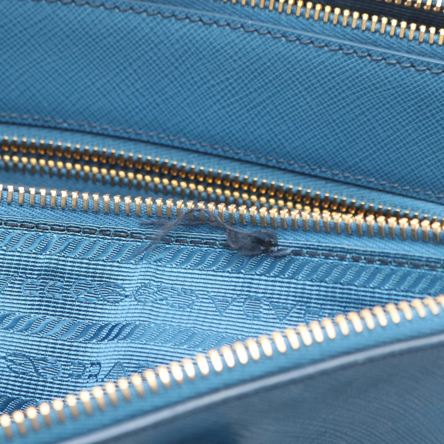 Prada Prada Saffiano Lux Galleria Handbag Tote Bag Leather Blue Size ONE SIZE - 9 Thumbnail