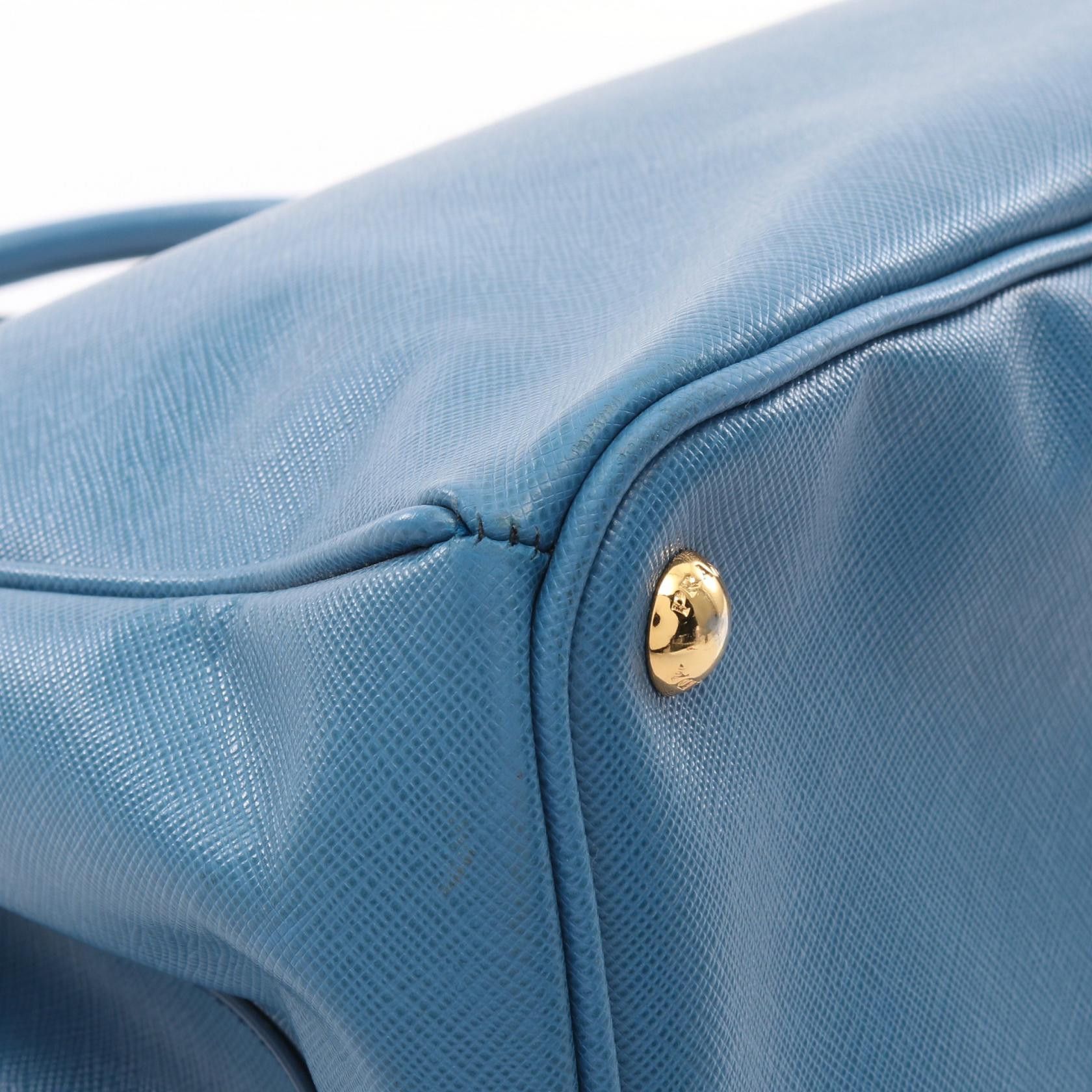 Prada Prada Saffiano Lux Galleria Handbag Tote Bag Leather Blue Size ONE SIZE - 5 Thumbnail