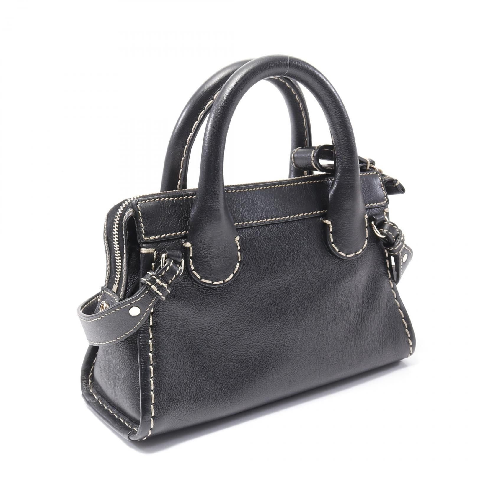 Chloe Chloe Edith Handbag Leather Black Size ONE SIZE - 2 Thumbnail