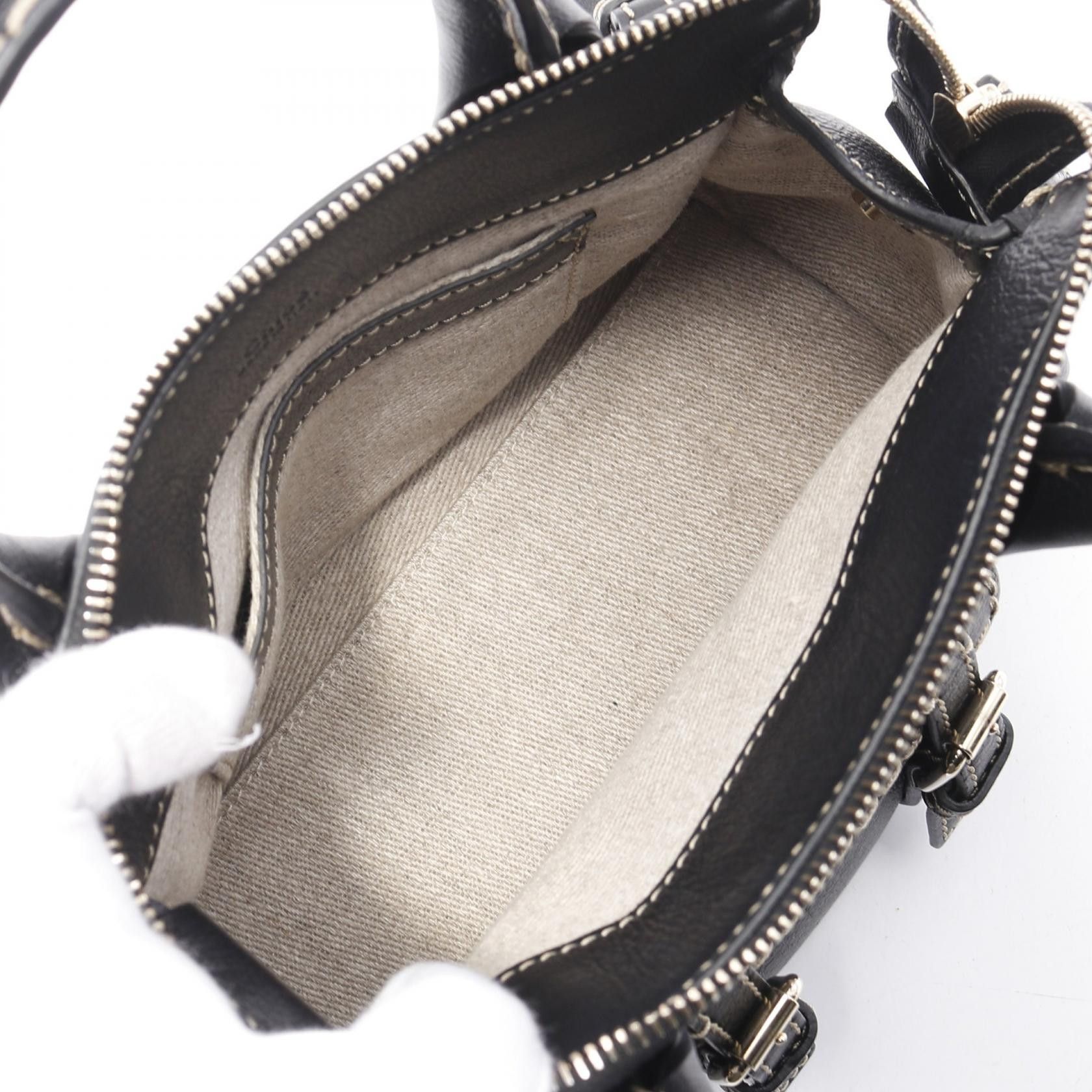 Chloe Chloe Edith Handbag Leather Black Size ONE SIZE - 3 Thumbnail