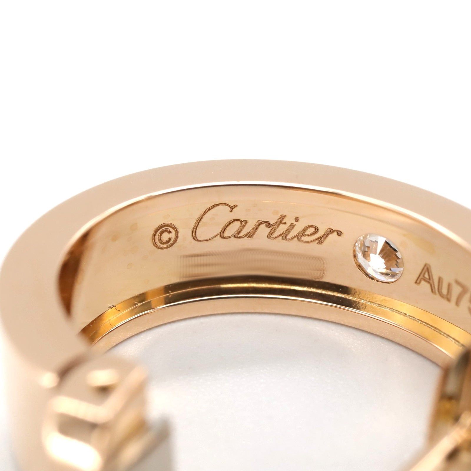 Cartier Cartier Love Hoop Earrings Diamond K18Pg (Pink Gold) Clear Size ONE SIZE - 5 Thumbnail