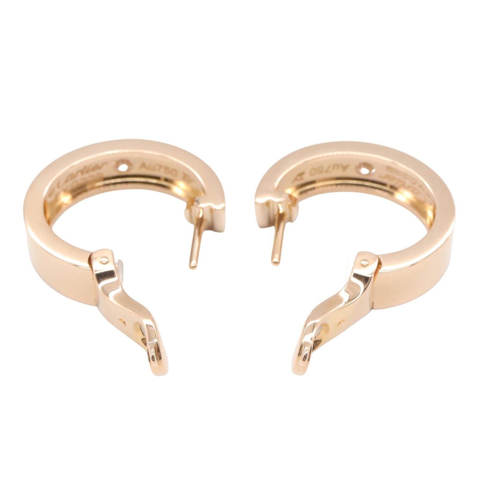 Cartier Cartier Love Hoop Earrings Diamond K18Pg (Pink Gold) Clear Size ONE SIZE - 4 Thumbnail