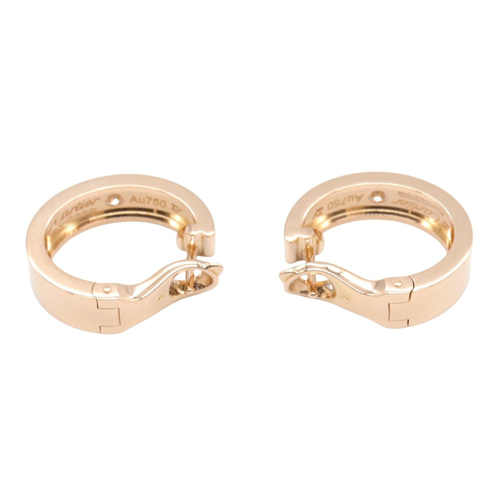 Cartier Cartier Love Hoop Earrings Diamond K18Pg (Pink Gold) Clear Size ONE SIZE - 3 Thumbnail