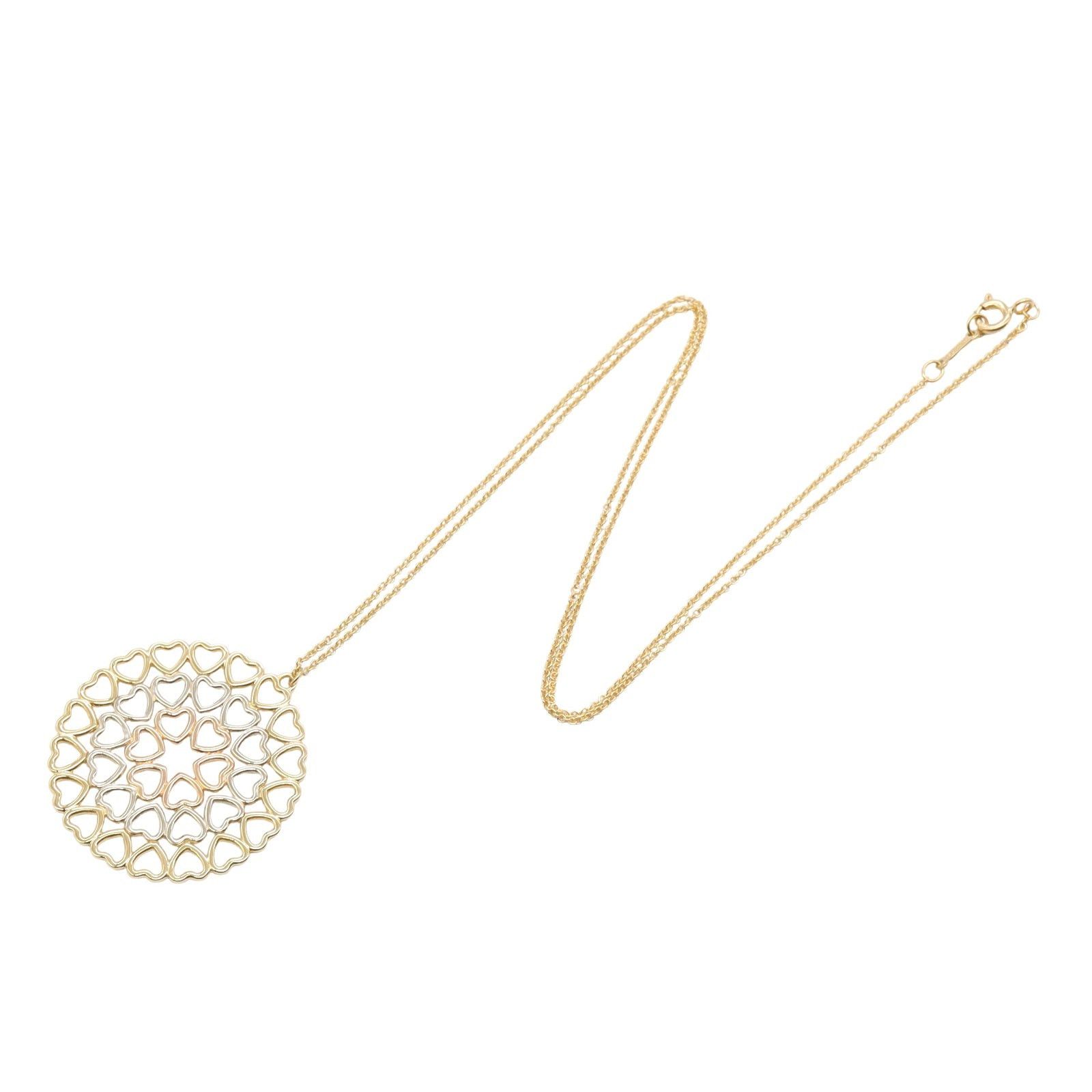 Tiffany & Co. Tiffany Co Crown Of Hearts Necklace K18 (Yellow Gold) K18Wg (White (Pink Gold Size ONE SIZE - 3 Thumbnail