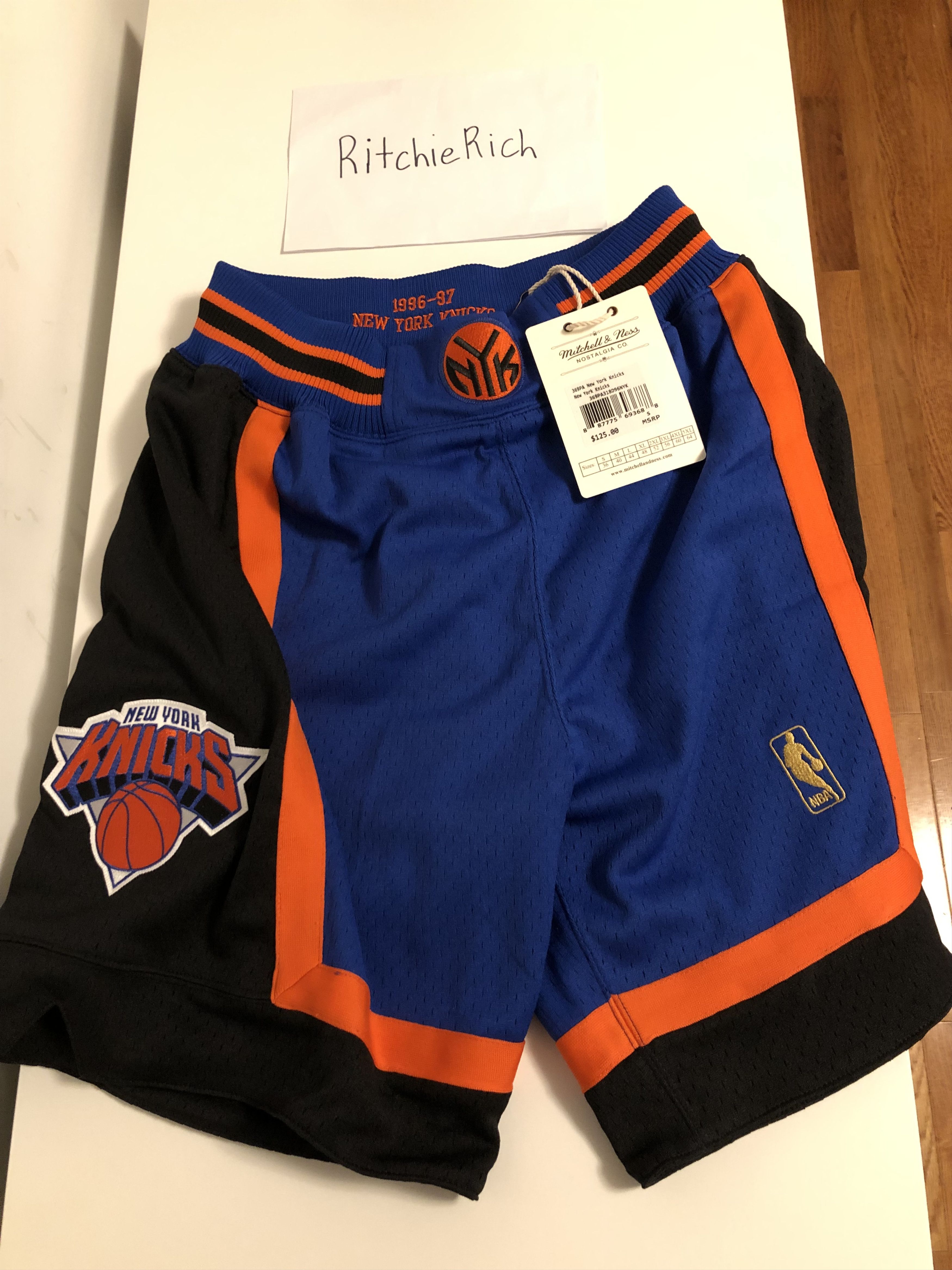 Mitchell & Ness Authentic Shorts New York Knicks Road 1996-97