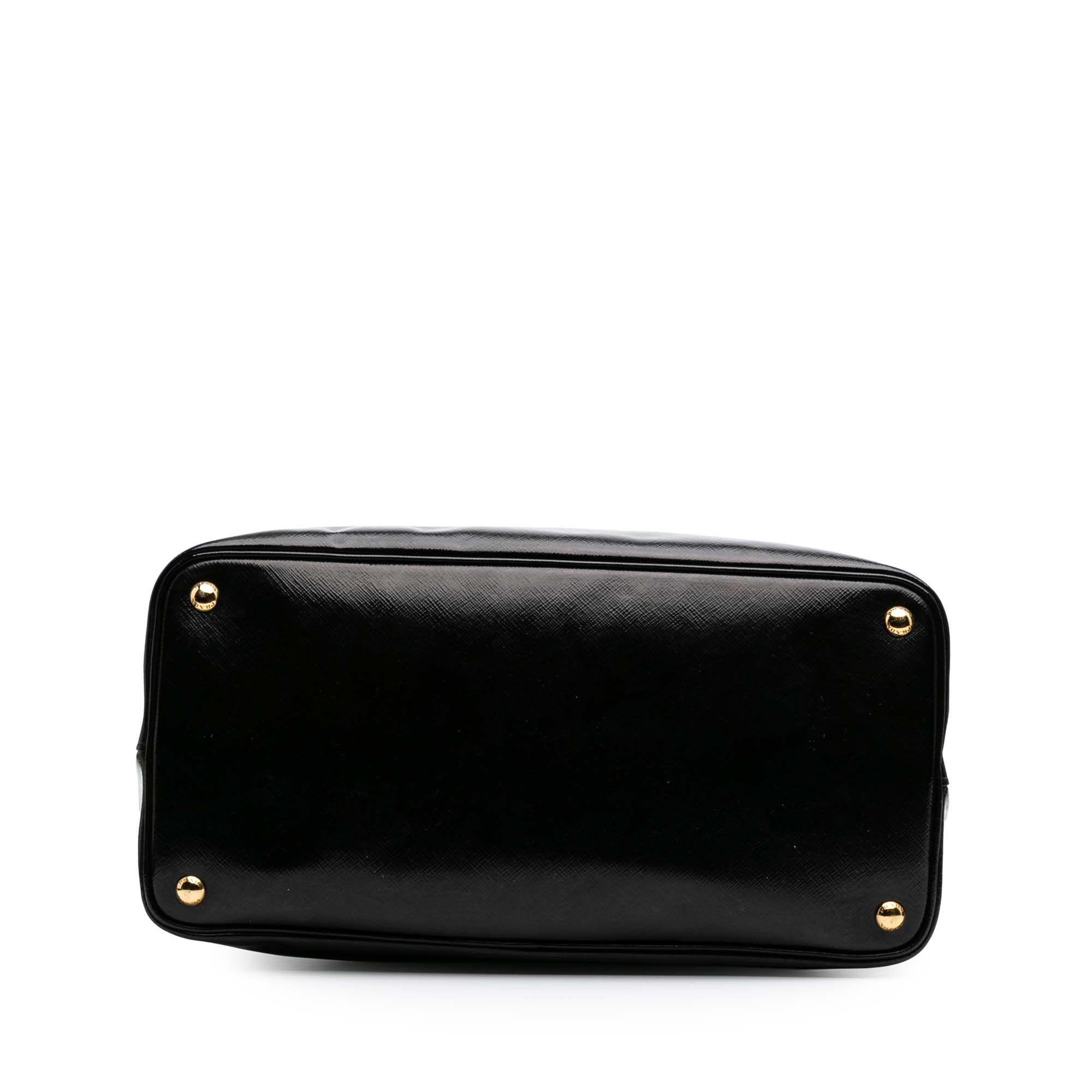 Prada Prada Medium Saffiano Vernice Double Satchel Size ONE SIZE - 3 Thumbnail