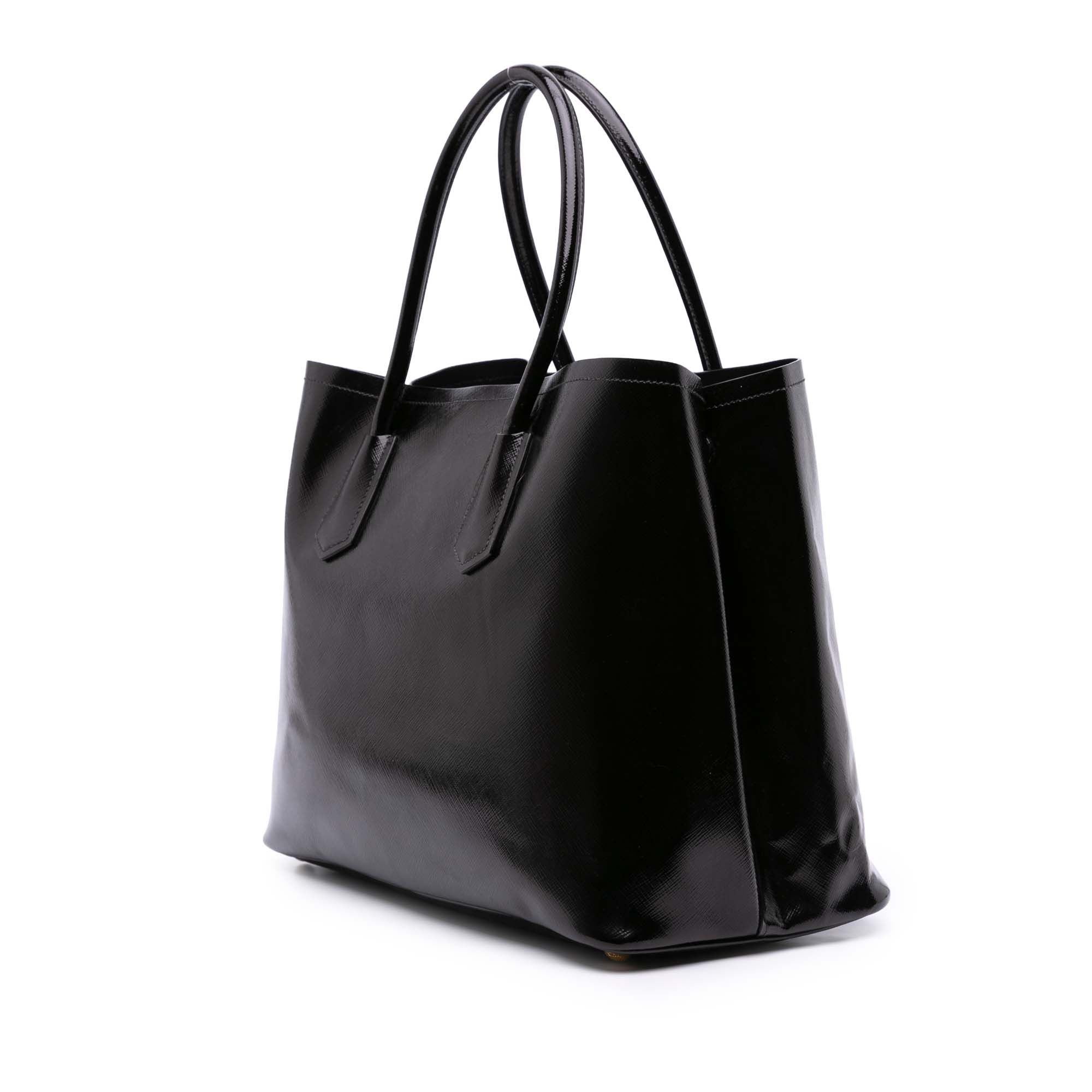 Prada Prada Medium Saffiano Vernice Double Satchel Size ONE SIZE - 2 Thumbnail
