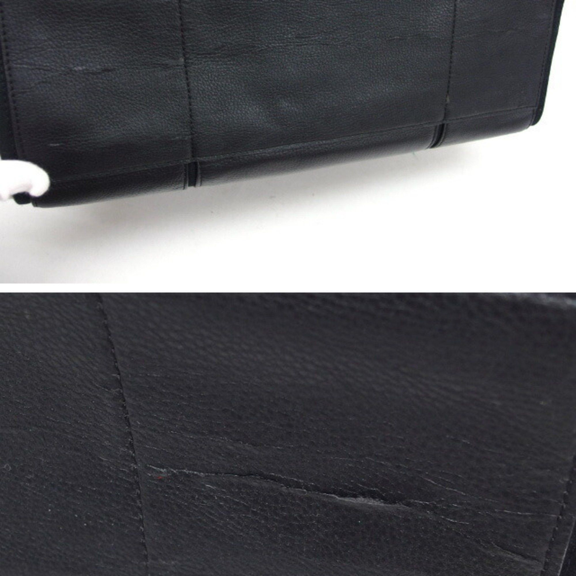 Tory Burch Tory Burch Ella Leather Tote Bag Double T Black Size ONE SIZE - 7 Thumbnail