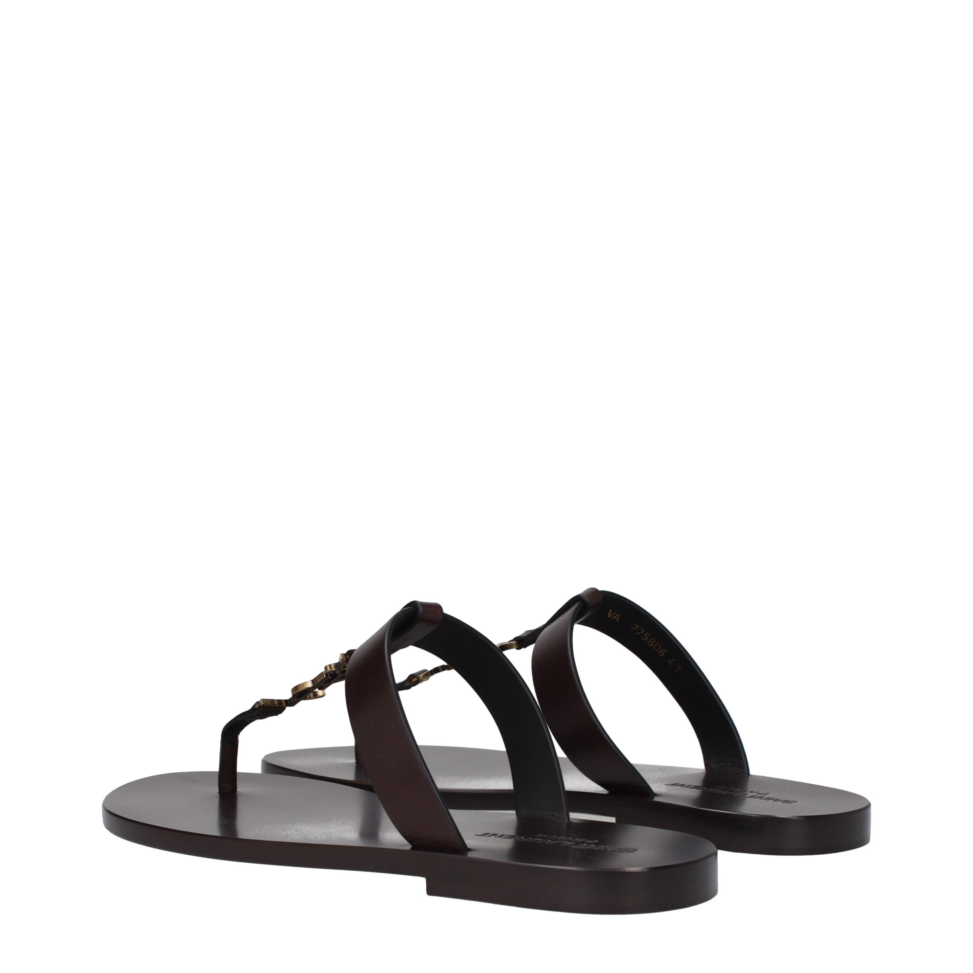 Saint Laurent Paris Flip Flops in Leather Size US 10 / EU 43 - 4 Thumbnail