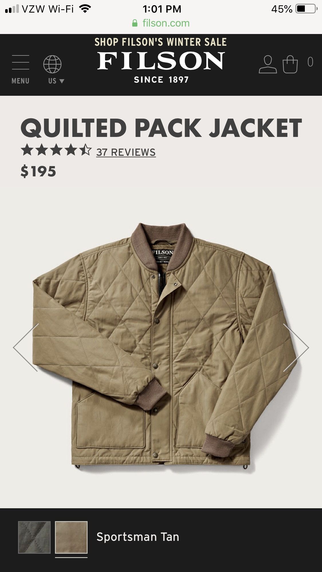 Filson Quilted Pack Jacket Grailed