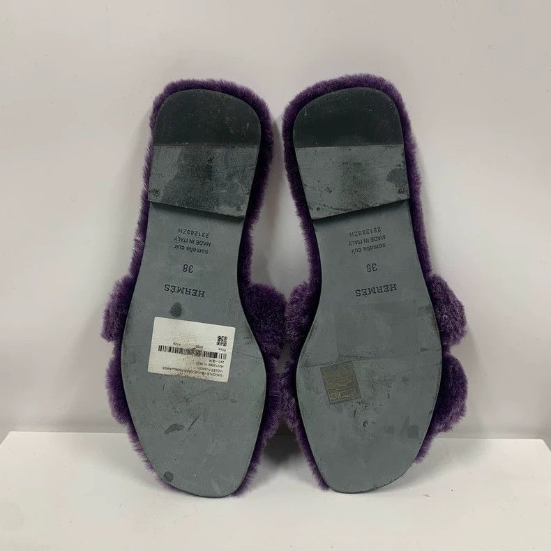 Hermes Hermes Teddy Fur Slippers Size 38 Size US 8 / IT 38 - 7 Thumbnail
