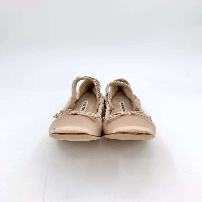 Miu Miu Miu Miu Pink Bow Flat Casual Shoes Size US 7 / IT 37 - 3 Thumbnail