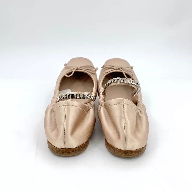 Miu Miu Miu Miu Pink Bow Flat Casual Shoes Size US 7 / IT 37 - 4 Thumbnail