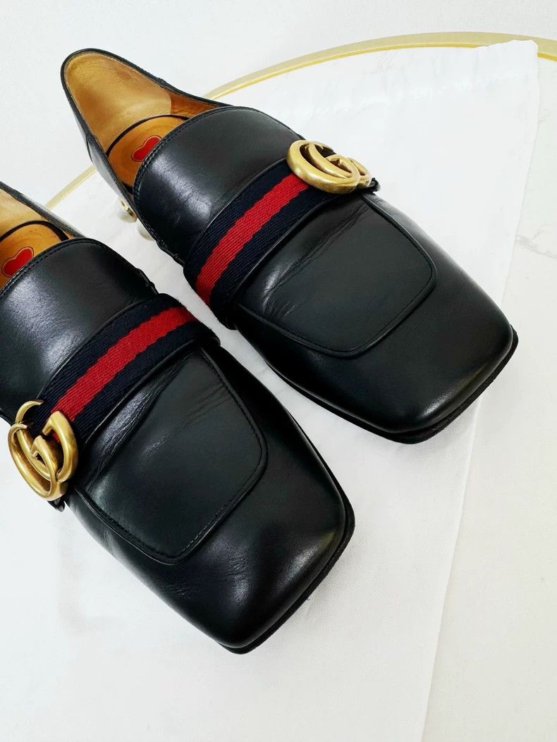 Gucci Gucci Black Leather Loafers Size 38.5 Size US 8 / IT 38 - 2 Thumbnail