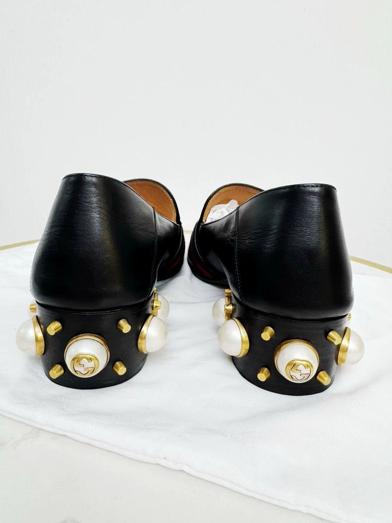 Gucci Gucci Black Leather Loafers Size 38.5 Size US 8 / IT 38 - 5 Thumbnail