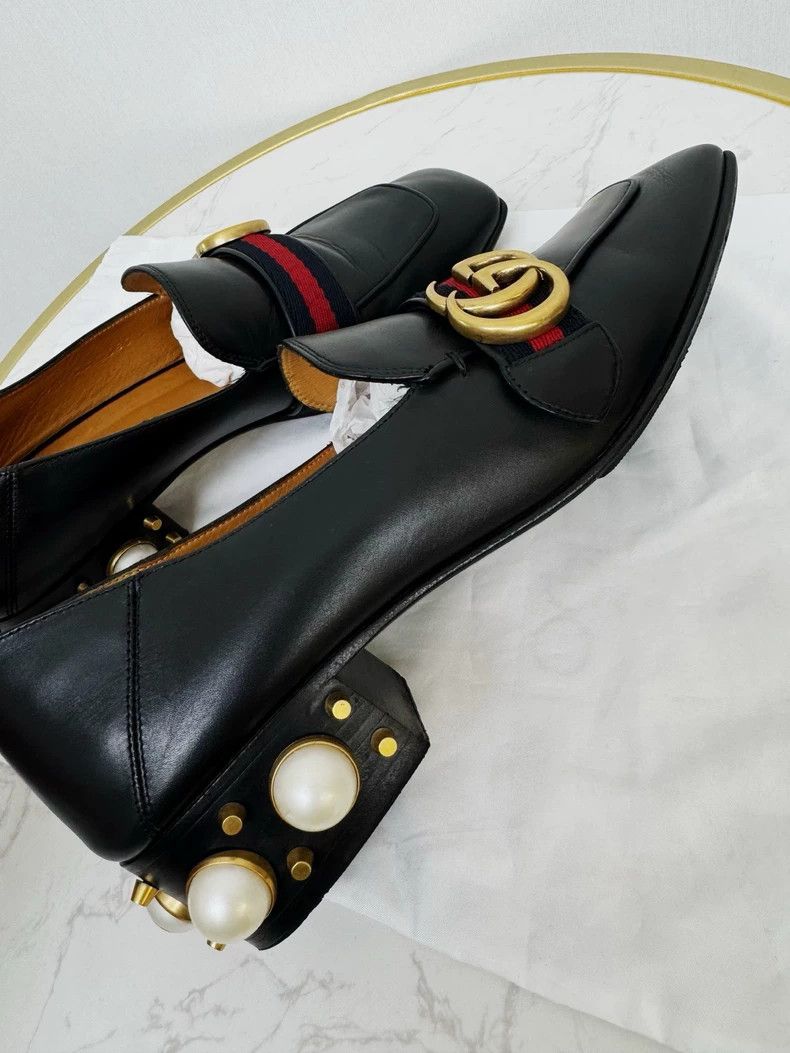 Gucci Gucci Black Leather Loafers Size 38.5 Size US 8 / IT 38 - 3 Thumbnail