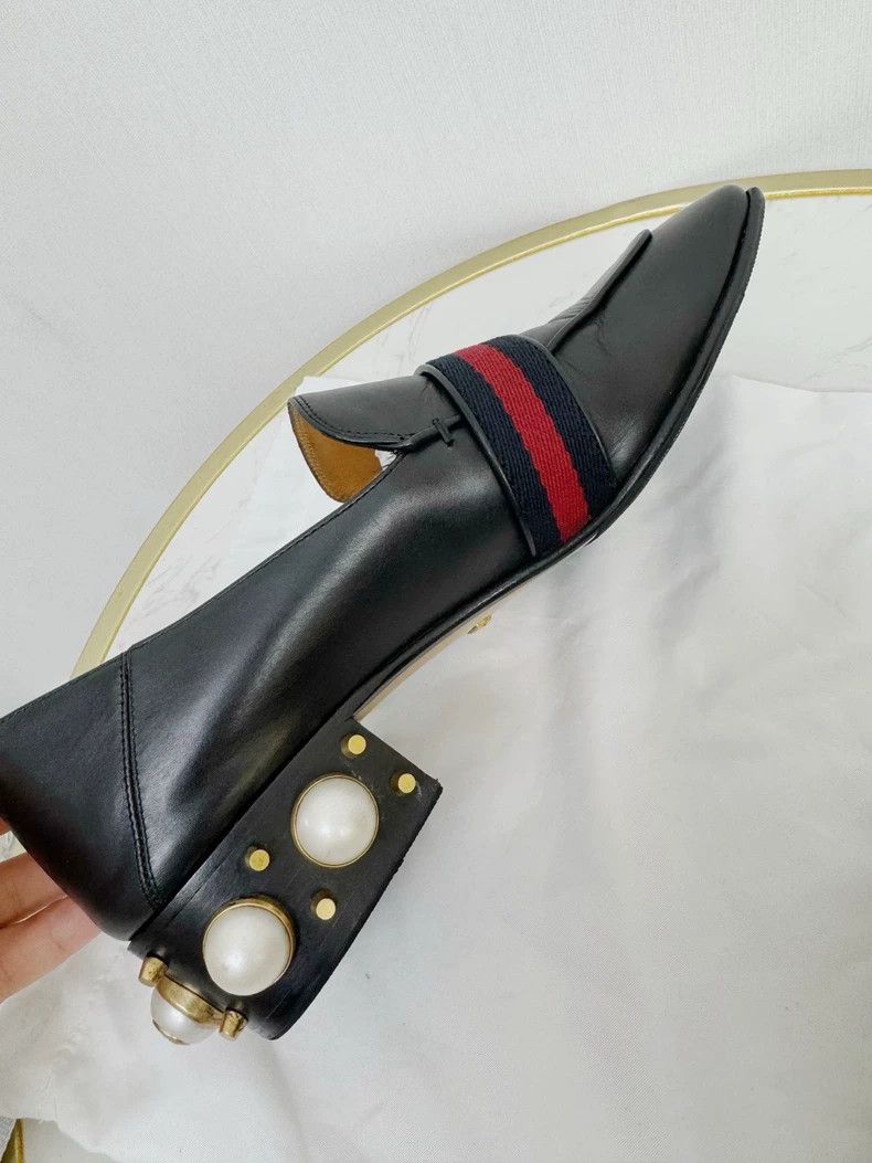 Gucci Gucci Black Leather Loafers Size 38.5 Size US 8 / IT 38 - 4 Thumbnail