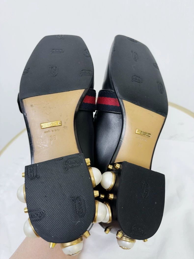 Gucci Gucci Black Leather Loafers Size 38.5 Size US 8 / IT 38 - 6 Thumbnail