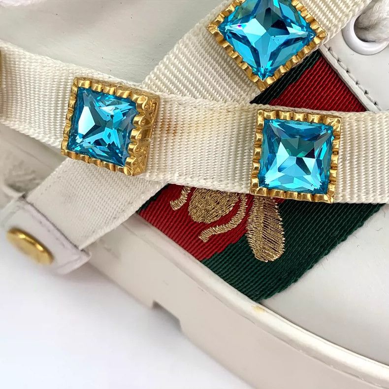 Gucci Gucci Ace Series White Casual Platform Sneakers Size US 8 / IT 38 - 9 Thumbnail