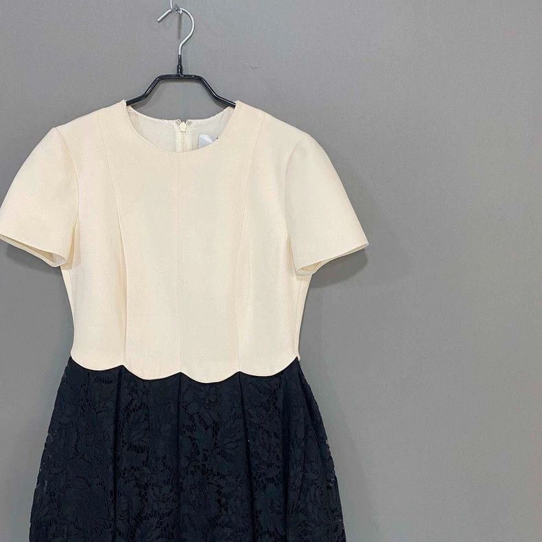 Valentino Black and White Color Block Dress Size M / US 6-8 / IT 42-44 - 2 Thumbnail