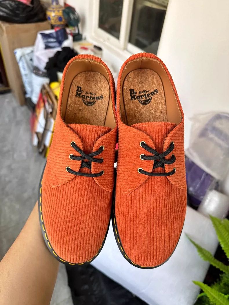 Dr. Martens Dr Marten Orange Low-top Corduroy Shoes Size US 11 / EU 44 - 6 Thumbnail